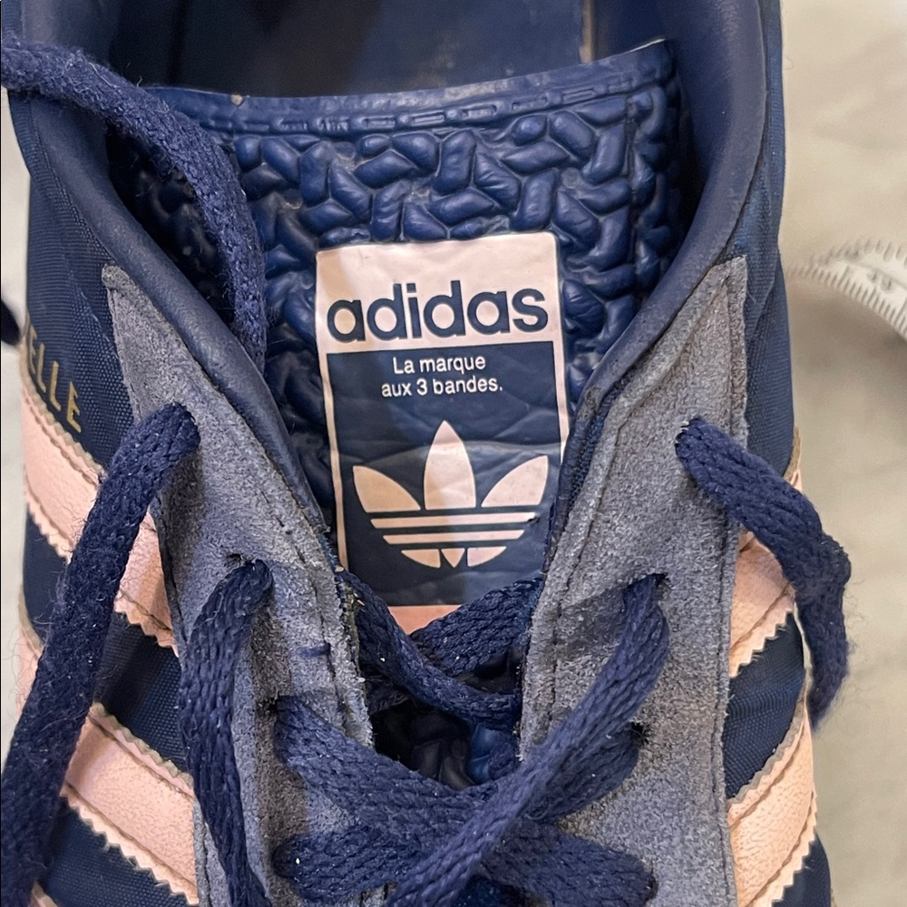 adidas Gazelle Bold Platform Sneakers - Navy Blue/Pink/Gum Sole size 9.5 - Picture 10 of 11